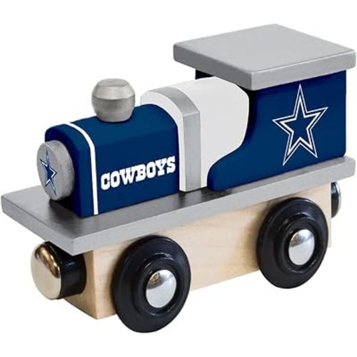 MasterPieces NFL Dallas Cowboys Real Wood Toy Train, For Ages 3+