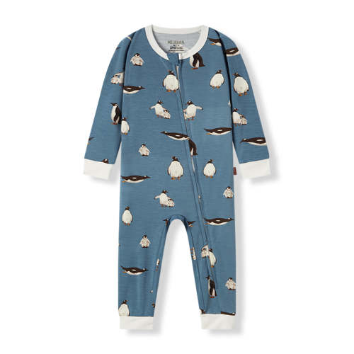 Penguin Luxe Stretch Zipper Pajama