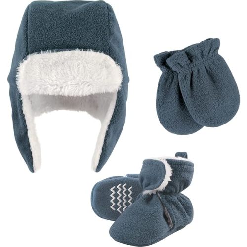 Hudson Baby Baby Hudson Baby Unisex Baby Trapper Hat, Mitten and Bootie Set