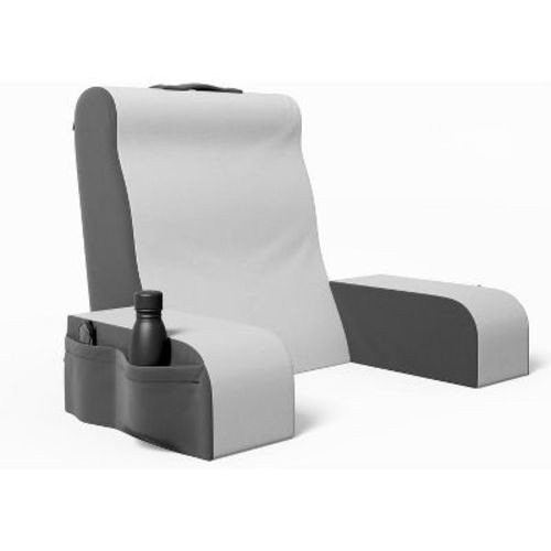 Kolbs Reading Pillow | Full Support for Comfort Solid Foam | Back Pillow for Bed Sitting Up TV Book Gaming Pillow - (Grey/White, Tall)