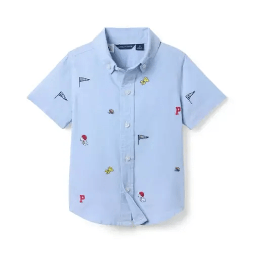 Boy Ocean Air PEANUTS™ Embroidered Oxford Shirt by Janie and Jack