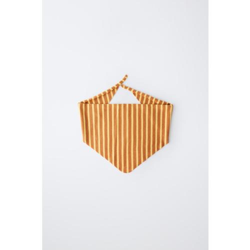 STRIPED KNIT TRIANGLE BANDANA - Mustard | ZARA United States