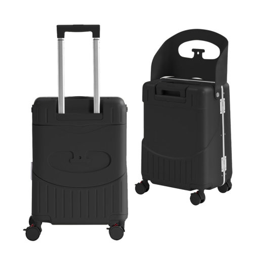 TABU 20" Carry-On Luggage With Foldable Seat For Kids & Adults,Hardshell Ride On Suitcase With 360° Lockable Spinner, Tsa Lock And Resistant Material, Pink/Black | Wayfair