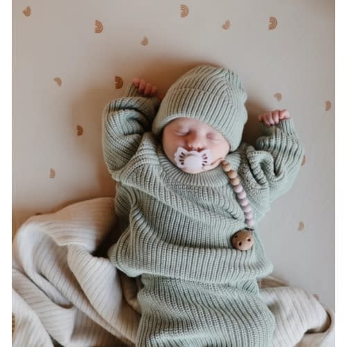 Stretchy Crib Sheet - Rainbows Pattern