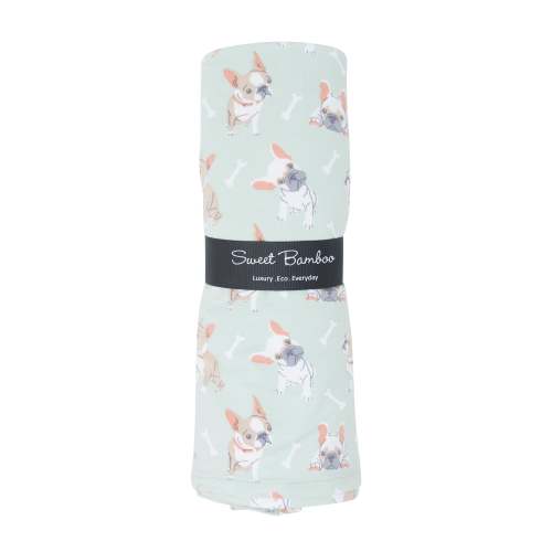 Mint Frenchie Puppy Baby Swaddle