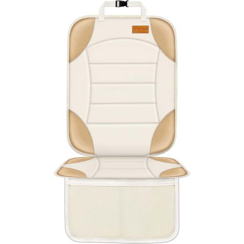 Siivton Car Seat Protector and Cover – Thick Padding to Prevent Indentations, Non-Slip, Waterproof, with 2 Storage Pockets for Child Seat (1 Pack)