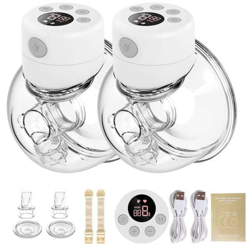 Hands Free Breast Pump Electric iFanze Wearable Breastfeeding Pump, 2 Modes & 9 Levels, Spill-Proof Pain Free Quiet Milk Extractor, 24mm, Double