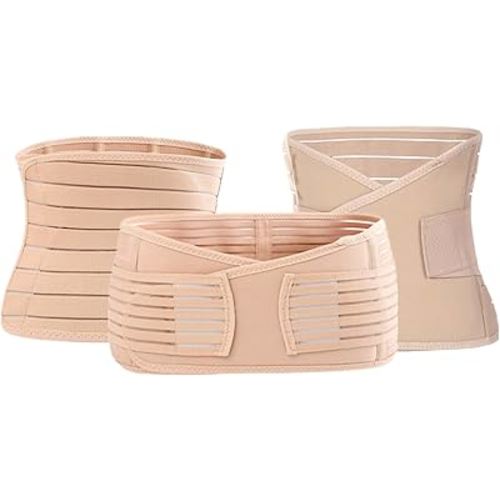 Saycker 3 in 1 Postpartum Belly Support Recovery Belly/Waist/Pelvis Belt,Breathable Elastic Adjustable Pregnancy Belly Wrap Abdominal Binder,Suitable for Waist Circumference 75-95cm