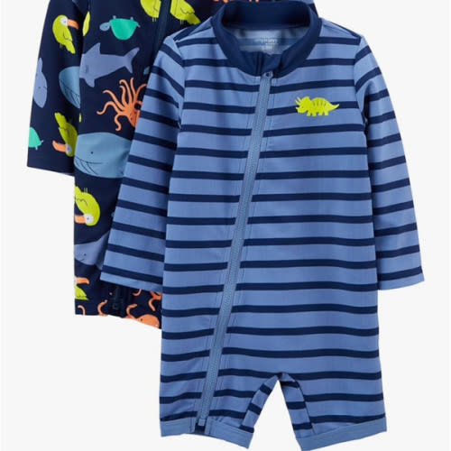 Simple Joys by Carter's Baby Boys' 2-Pack 1-piece Zip Rashguards
