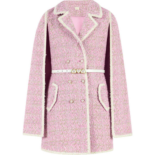 Glimmer Tweed Cape Dress, Pink - Marlo Kids | Maisonette (2-3 Y)