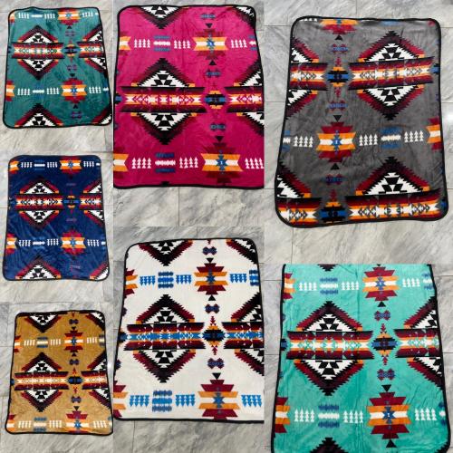 Native American Inspiration Diamond Design Baby Receiving Blanket