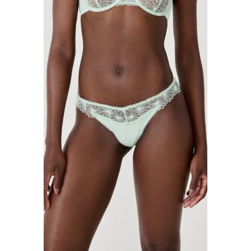 Daisy Embroidered Tanga Thong, Large