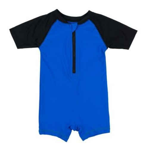 Leveret Baby One Piece Rashguard Solid Navy and Black 3-6 Month