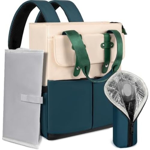 Diaper Bag Backpack, Large Baby Diaper Bag with Changing Pad and Insulated Bottle Bag, Water-resistant Baby Boy Girl Dipper Tote Bag for Mom Dad,Multipurpose Travel Backpack for Newborn