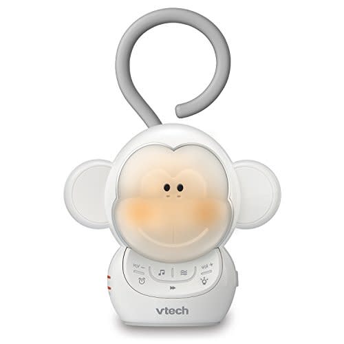 VTech BC8211 Myla The Monkey Baby Sleep Soother with a White Noise Sound Machine Featuring 5 Soft Ambient Sounds, 5 Calming Melodies & Soft-Glow Night Light, 1 Count (Pack of 1)