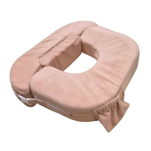My Brest Friend Twin Nursing Pillow - Enhanced Comfort with Slipcover - Ergonomic Breastfeeding Pillow for Ultimate Support - Adjustable Nursing Pillow with Handy Side Pocket, Soft Rose