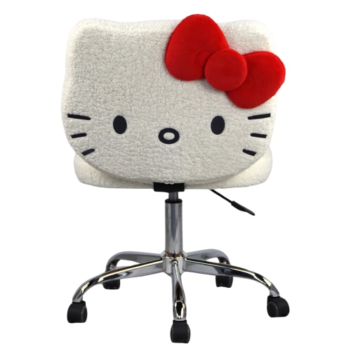 Hello Kitty® Sherpa Swivel Vanity Chair •&nbsp;Impressions Vanity Co.