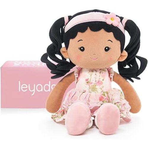 LeyaDoll Soft Plush Baby Doll 12'', First Rag Doll for 1 Year Old Girl Gift