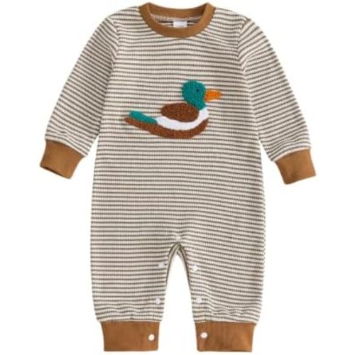 Gaono Newborn Baby Girl Boy Romper Jumpsuit Waffle Knit Clothes