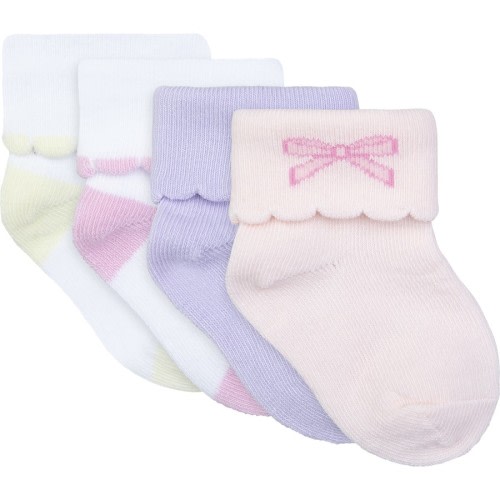 Dymples Baby Cuff Socks 4 Pack - Pink