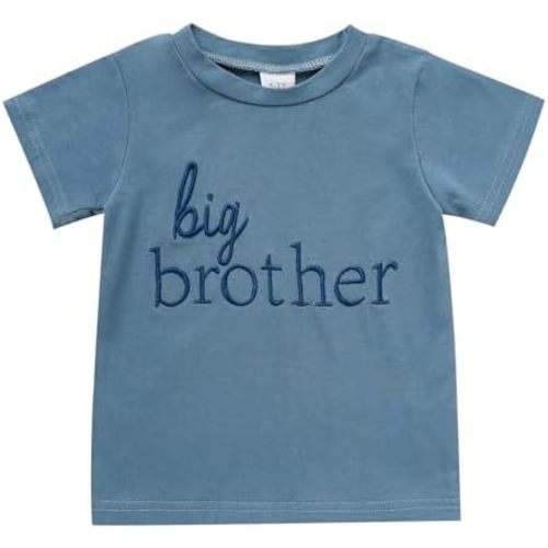 Baby Boy Clothes Big Brother T Shirt Toddler Boy Summer Cotton Short Sleeve Tops for 1-5T Baby Boy Outfits