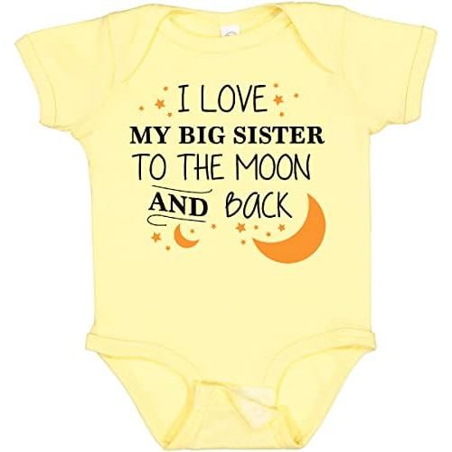 inktastic I Love My Big Sister To the Moon and Back Baby Bodysuit