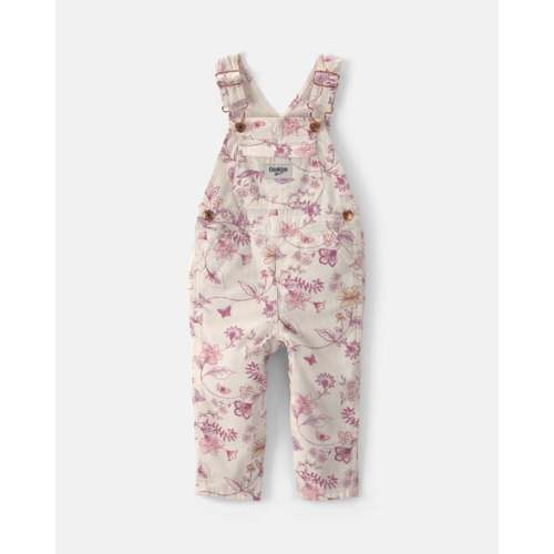 Baby Girl Floral Overalls - Ivory - OshKosh B'gosh | Carter's