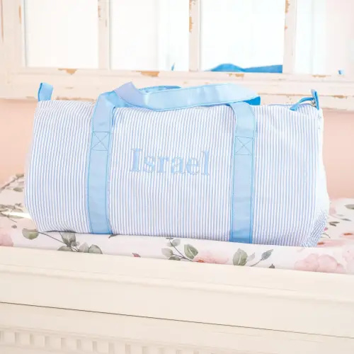 Seersucker Duffle Bag