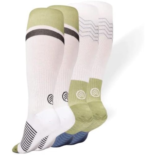 Gripjoy Compression Socks with Grips, 15-20mmHg, Support & Stability for Circulation, Travel, Pregnancy, Nurses