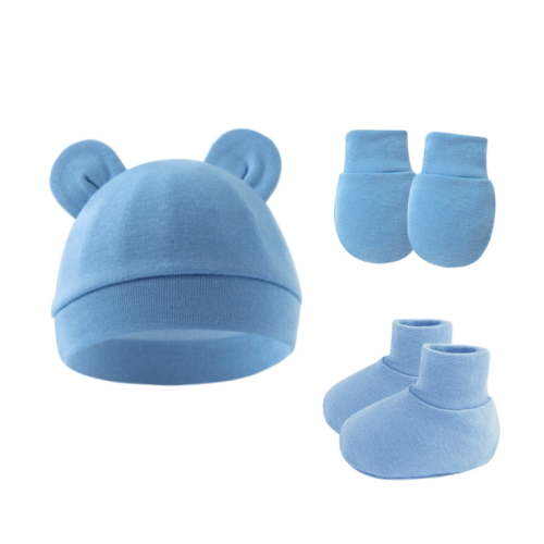 Dalrosia Newborn Hats Mittens and Socks Set Preemie Beanie Hat No Scratch Gloves and Ankle Socks for Infant Baby Boy Girl