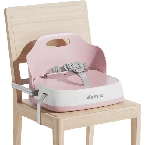 UBRAVOO Baby Booster Seats, Portable High Chairs for Babies and Toddlers, HighChair for Baby from 6 Months to 3 Years, Sitting Up to 15 kg (Pink)