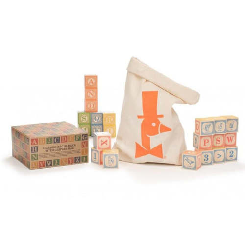 Uncle Goose Classic ABC Blocks w/ Canvas Bag
