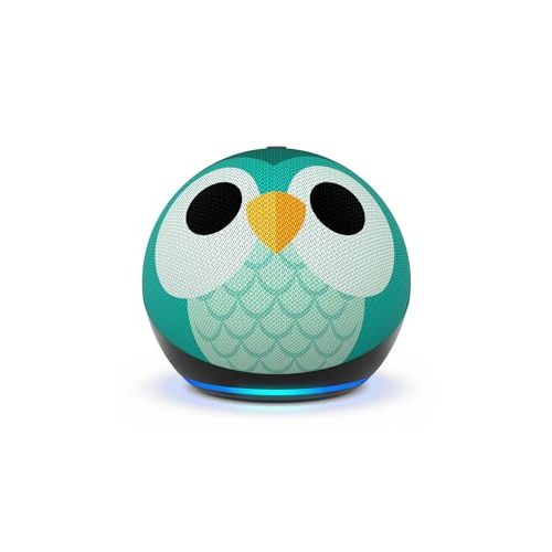 Amazon Echo Dot Kids (newest model), Smart speaker to enjoy age-appropriate audiobooks, sleep routines and Alexa+ experiences to create and learn, Owl design