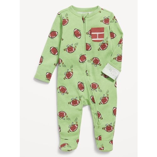 2-Way-Zip Sleep & Play Pocket Footed One-Piece for Baby