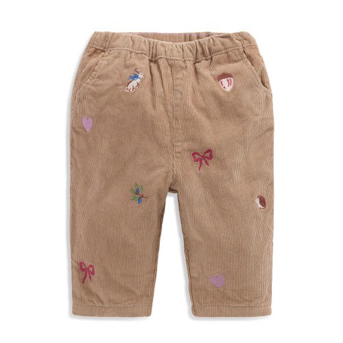 Kids' Embroidered Corduroy Trousers