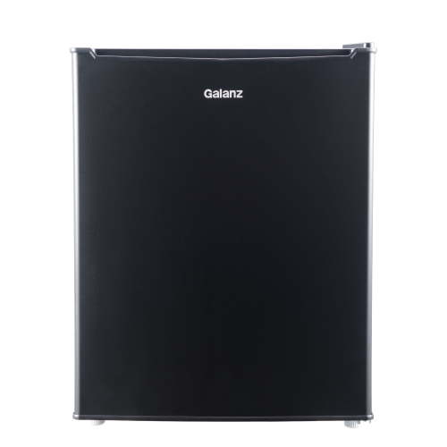 "Galanz 2.7 Cu ft Single Door Mini Fridge with Freezer, Black, Estar Certified, 19.13"" Width"