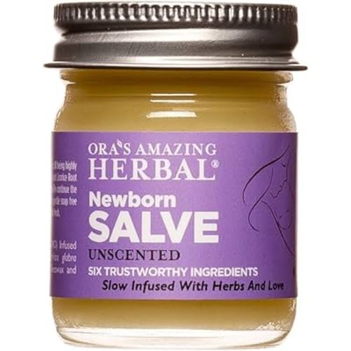 Ora's amazing Herbal, Newborn Salve, Diaper Rash Cream, Calendula Baby Balm, EWG Verified Baby Ointment, Acne Eczema, Butt Cream, Infant Massage, Natural Paraben Free, Good for Sensitive Skin 1 oz