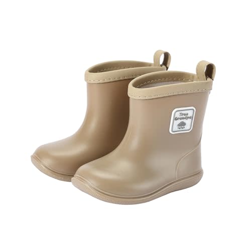 Tree Grandpa Toddler Rain Boots Waterproof shoes for Boys Girls Lightweight | Easy to Slip on and off & Soft & Flexible & Durability