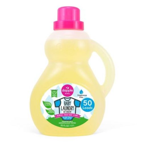 Dapple Laundry Detergent Fragrance Free - 50oz: Hypoallergenic, Dye-Free, Paraben-Free, Sulfate-Free