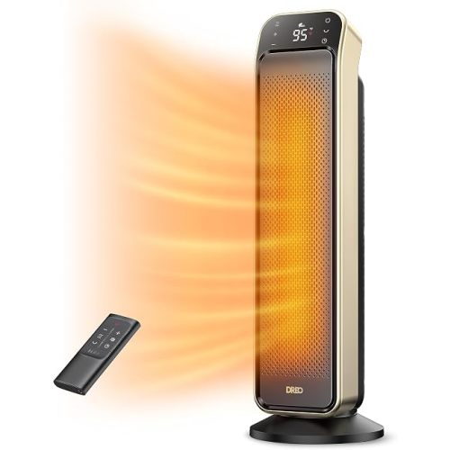 DREO 25 Inch Electric Space Heater for Indoor Use, Large Room, Thermostat