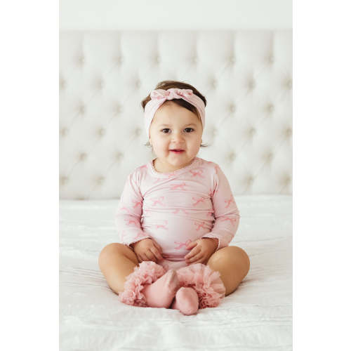 Pink Bows - Bamboo Long Sleeve Bodysuit