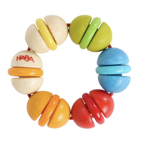 Rainbow Rattle Grasping and Teething Toy