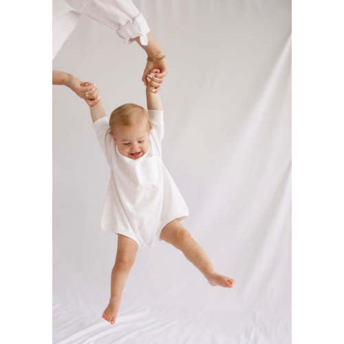 Harley Pocket Romper in Heather Grey – Winnie + Crew