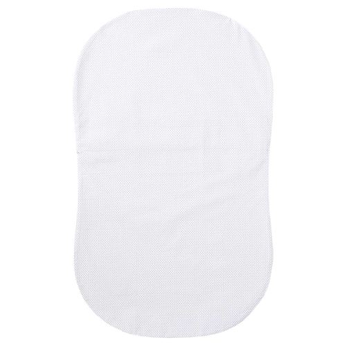 HALO BassiNest Fitted Sheet – 100% Cotton, Soft and Breathable Bassinet Sheet for Babies, 30” x 16” Pre-Shrunk Sheet, Grey Pin Dot