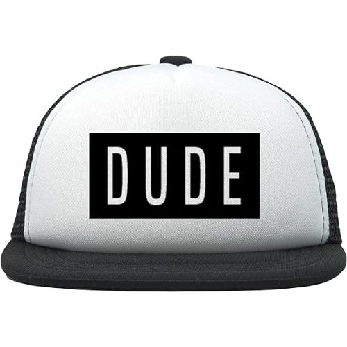 Funky Junque Kids Baseball Hat Girl Boy Toddler Infant Flat Brim Trucker Hat Youth Sun Beach Cap Summer Mesh