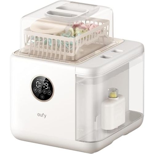 eufy Security S1 Pro Baby Bottle Washer, Sterilizer and Dryer, Built-in Water Softener, Largest 10-Bottle Capacity, 3D HydroBlast Cleaning, 212°F Steam Sterilizer, Fast Drying, Smart App Control