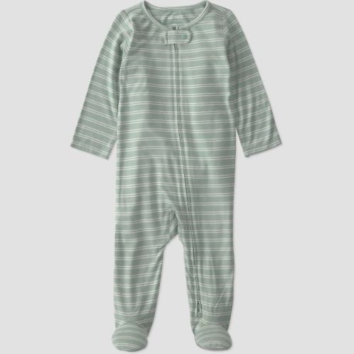 Carter's Just One You® Baby Boys' Green Striped Comfy Soft Long Sleeve Sleep N' Play - Green 3M