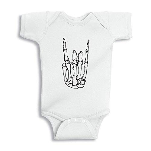 TATY Kids Skeleton Rock Hand Graphic Baby Infant Bodysuit