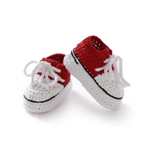 mimixiong Baby Booties Crochet Hand Knitting Shoes for Infant Sneakerheads Soft Booties for Newborn Boys and Girls Gift