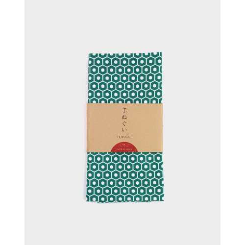 Tenugui, Classic, Komon, Green Kikkou